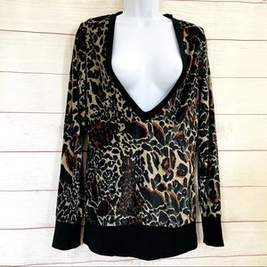 NWOT * Velvet Leopard Top